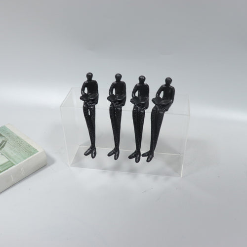 5-Pack Minimalist Abstract Reading Long-Legged Human Figurines